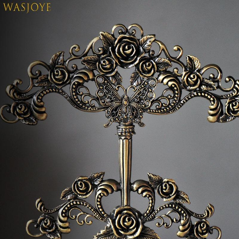 Nordic Princess Jewelry Stand Metal Ornament Holder Home Creative Display Rack Organizer Desktop Decor for Women Girls