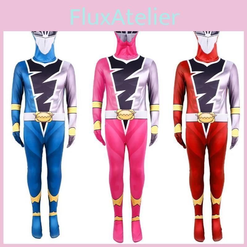 Morphin Mighty Power Rangers Costume Cosplay Dress Party Superhero Jumpsuit