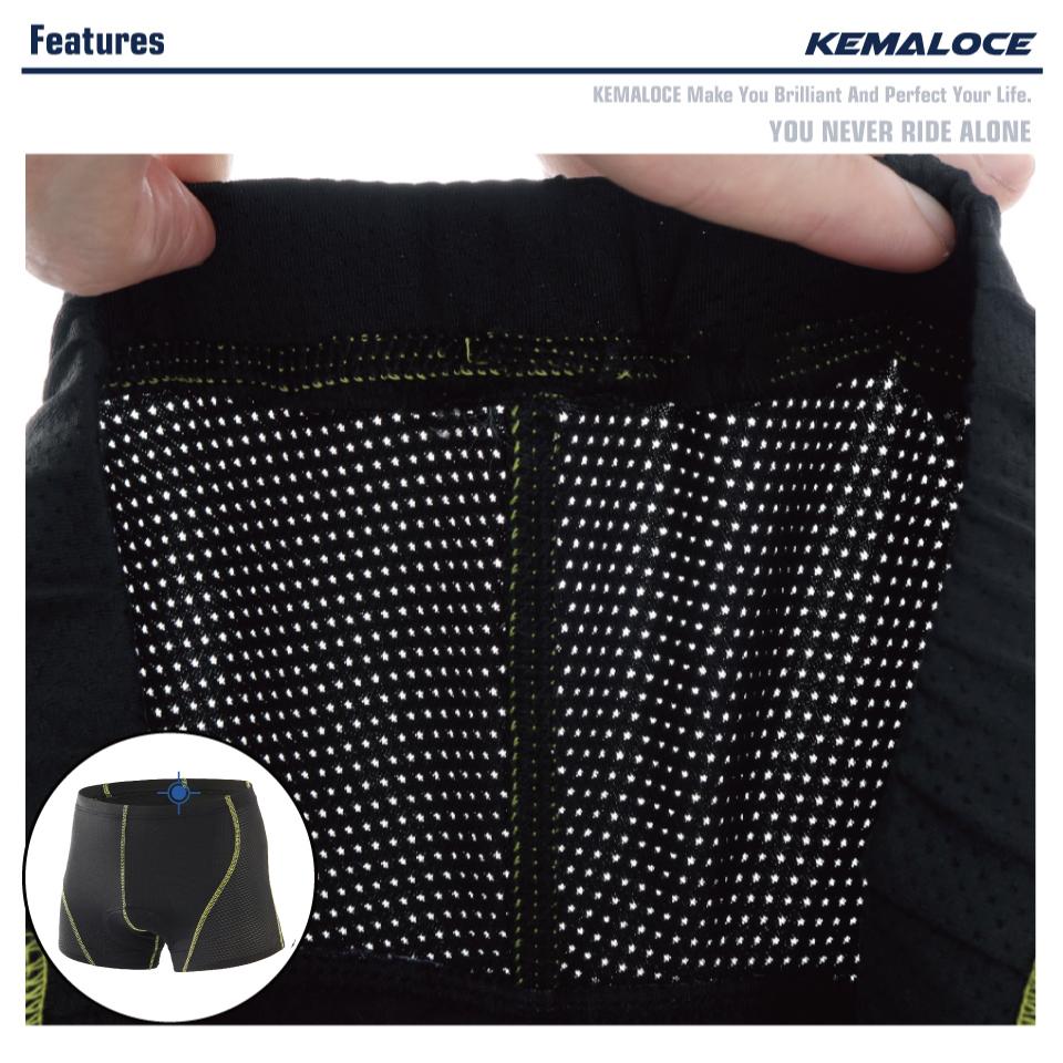 Short De Cyclisme Homme KEMALOCE – Gel Antichoc – Bleu/gris/noir
