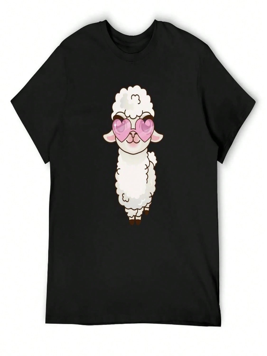 Cute Kawaii Llama Alpaca T-Shirt Louboutins Designer Shirts Cute Tops Cotton T Shirt Men S разноцветный