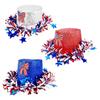 Homburg Cowboy Hats with Unique Patriotic Tinsel Fedoras Hat Top Hat Patriotic Porkpie Hat for Boy Men Hat Theme Party