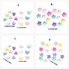 Star Heart Shape Beads For Kids Colorful Loose Beads Hair Tie Accessory For Creative Braiding And Crafting Project Supply