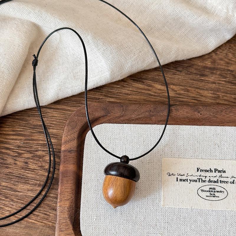 

Креативный открывающийся кулон-желудь, длинные колье-чокеры для женщин и мужчин, нишевая цепочка для свитера, ювелирное изделие в подарок