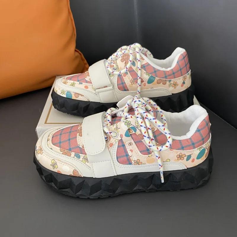 Thick Soled Women's Shoes Trend Niche Board Shoes Ugly Cute Versatile Women's Vulcanized Shoes Zapatillas De Deporte Sneakers