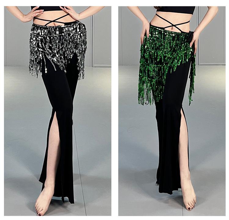 Belly Dance Slim Fit Flared Pants - Women's Beginner Modal Trousers for Oriental Dance Performance