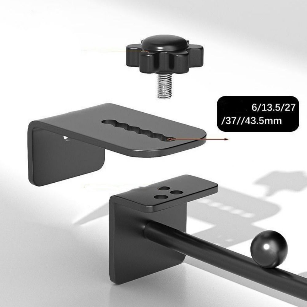 Black/White Wall Mount Clothes Hanger Adjustable Closet Organizer Clothes Storage Hangers Balcony