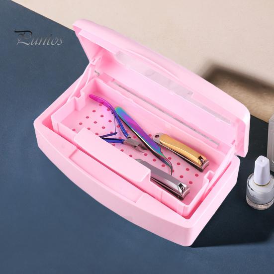 Nail Tool Sterilization Box Filter Transparent Cover Versatile Sturdy Long Lifespan Sterilization Case for Clean Safe Manicures