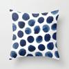 Geometric Cushion Cover Blue Abstract Print Polyester Pillowcase Geometric Art Pillowcase Square Home Decor
