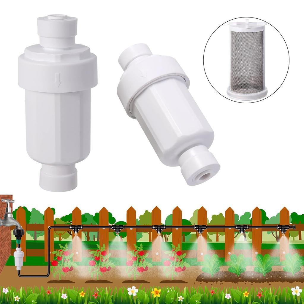 1/4"3/8" Schnellkupplung Mikrofilter Gartenbewässerungssystem Filtration 40 Mikron Filter für Außendurchmesser 6,35/9,52mm Rohr Reiniger Sieb