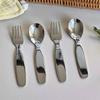 Ruhan Thickened Wide-Handle Stainless Steel Dessert & Kids Spoons
