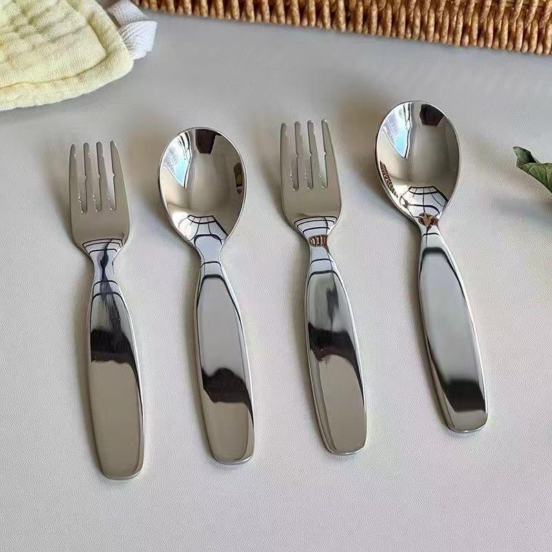 Ruhan Thickened Wide-Handle Stainless Steel Dessert & Kids Spoons