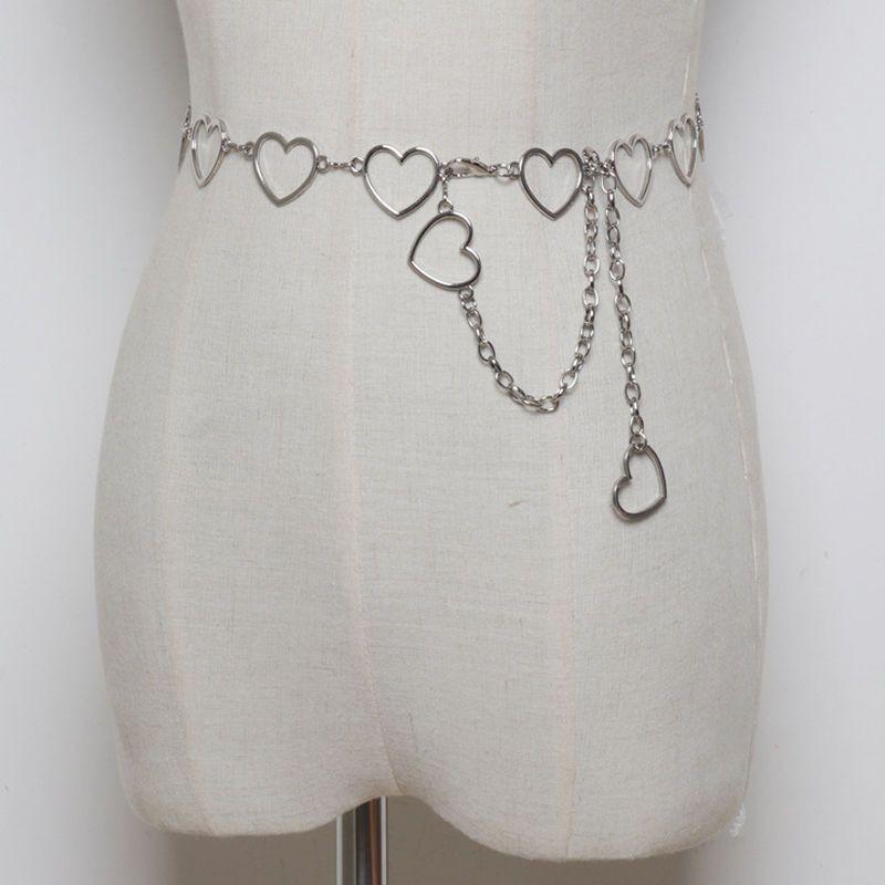 

Универсальный серебристый женский пояс с вырезами на талии, аксессуар для нарядных и повседневных нарядов 2024 года HeartSilver