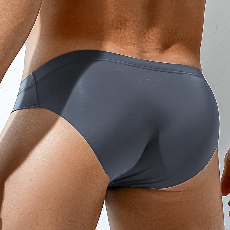 Men's Ice Silk Ultra-Thin Breathable Briefs - Sexy, Transparent Summer Underwear