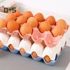 HOW-E 2Pcs Eggs Rack Multi-Color Reusable Plastic 15 Grids Eggs Storage Plate for Kitchen