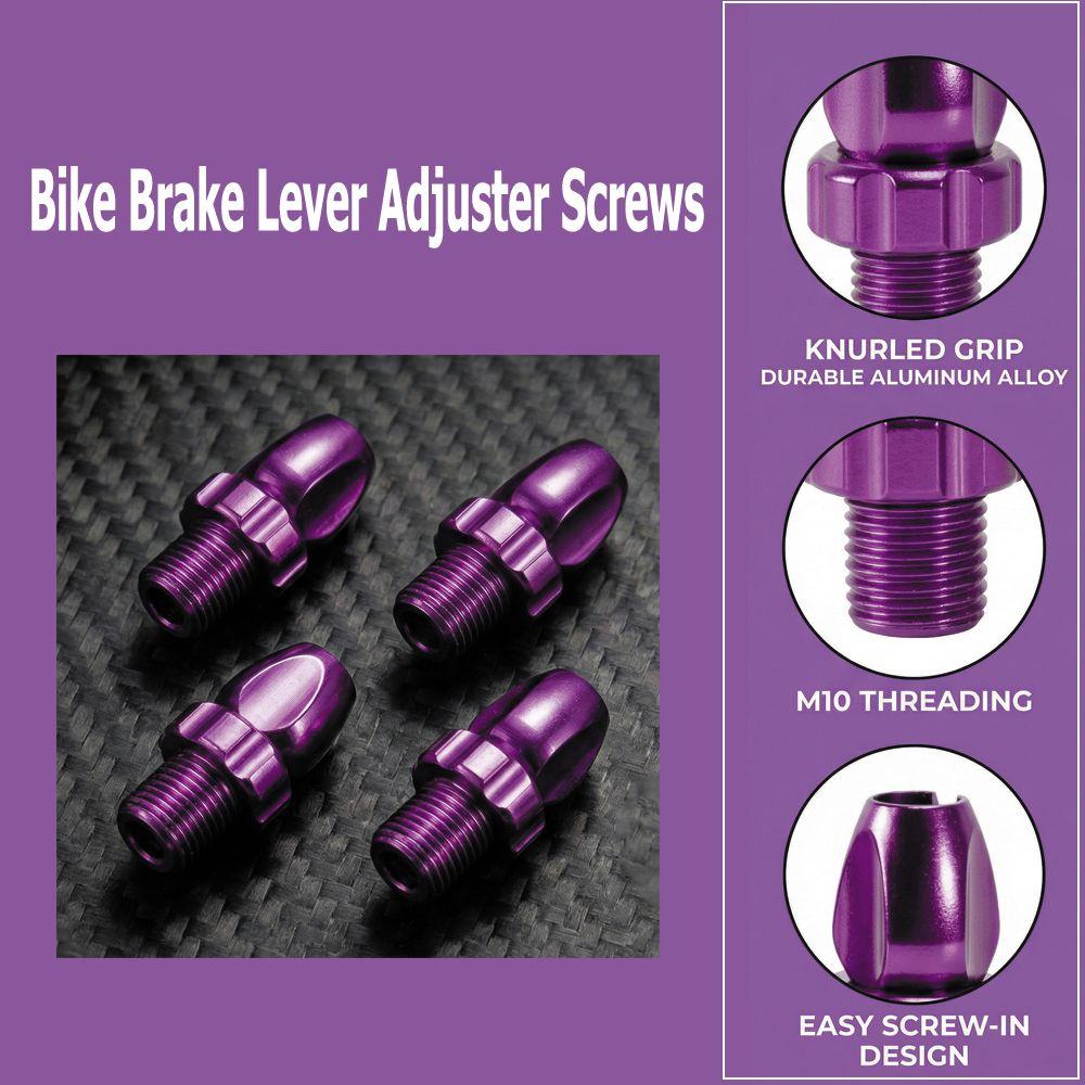 4PCS 10mm Brake Handle Levers Adjuster Aluminum Alloy Bike Brake Adjuster Screws  Workshop Use