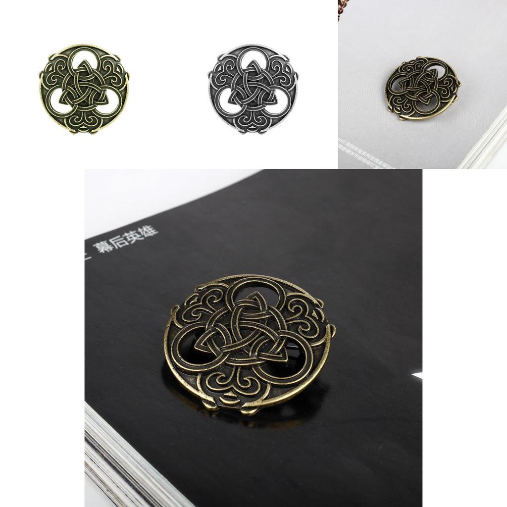 Nordic Inspired Celtic Knot Brooch With Alloy Material For Fashion Daily Wear