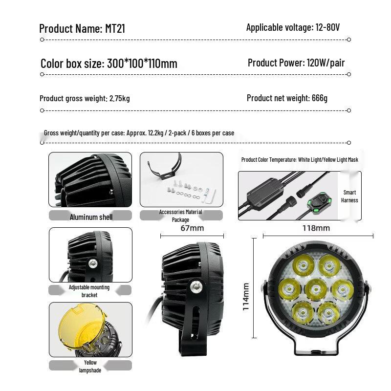 Universal 120W High-Power LED Spotlight