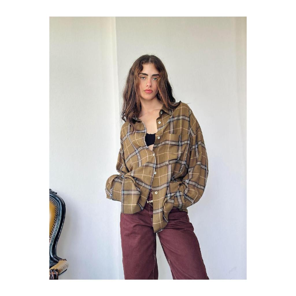 Design Boyfriend Vintage Pattern Shirt Women Multi Color