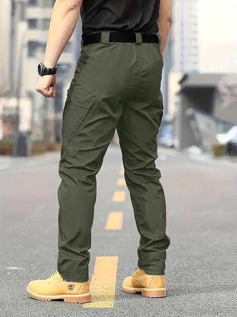 Men's Outdoor Tactical Pants - Spring/Summer Casual Workwear, Functional Straight-leg Training Pants #8725