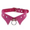 European & American Punk Gothic Leather Collar Necklace with Simple Fashion Ring