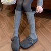 Women's Retro Ballet Wool Socks - Autumn & Winter, Long Calf-Length, Hollow Out, Korean Style Leg Warmers