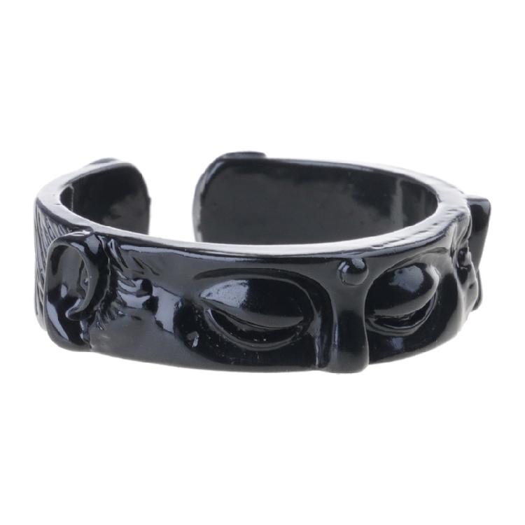 

Buddhist Rings Adjustable Open Rings Buddhas Half Face Shaped Rings Accessory