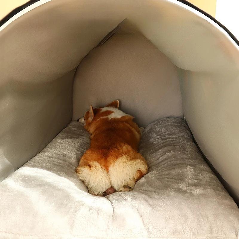 Pet Dog Bed House Foldable Warm Winter Warm Pet Kennel Cushion For Small Medium Large Dogs Sleeping Beds Cats House Mat Blanket