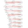 7 Pieces Pink Coding Carbon Steel Kitchen Knife Set with with Scissors and Sheaths