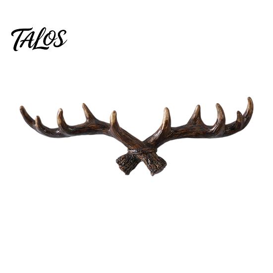 Wall Decor Hanger Vintage Deer Antler Hook, Farmhouse Rustic Mounted Heavy Multi-hook Coat Rack Duty Decorative for Coats Keys Bags Hats Towels
