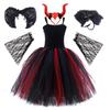 Halloween Costume for Kids Girls Witch Vampire Cosplay Medieval Vintage Dress Children's Day of The Dead Clothes Carnival Party