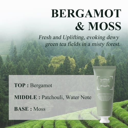 TEABLESS Green Forest Matcha Hand Cream, 50g (3-pack) - Refreshing Patchouli and Matcha Scent, Highly Moisturizing, Refreshing, Gift [Official]