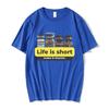 Life Is Short Make It Shorter Tren Meme Trenbolone T-shirt Men Women Funny Gym Short Sleeve T-shirts 100% Cotton Casual T Shirt