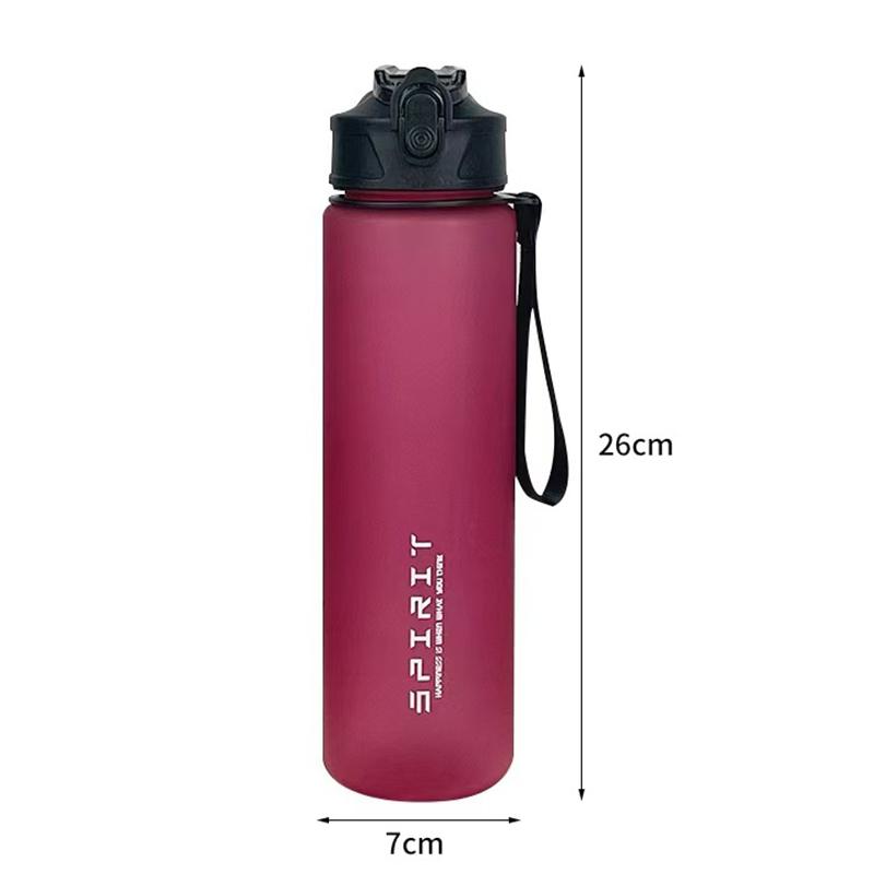 750Ml Large Capacity Sports Water Bottle Gradient Color Plastic Cup Drink Items Outdoor Beach Travel Portable Gym Fitness Jugs