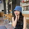 Japaneseinspired Fashionable Denim Bucket Hat For Women Breathable Uv Shield