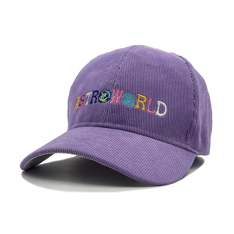 eBay Бейсболка из вельвета Astroworld Кепка, Шапка Adjustable фиолетовый