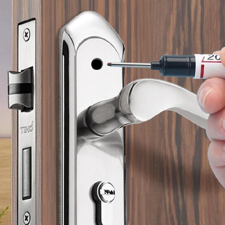 10 Pcs Long Nib Marker Deep Hole Marker Pen Oil-Based Carpenter Marker Waterproof Marking Pen 20mm Deep Reach Marker