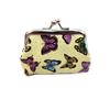 Colorful Shell Clip Coin Purse Polyester Butterfly Printed Pouch Portable Kiss Lock Wallet  School