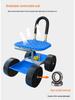 Garden Work Mobile Stool with Wheels - Rotating Tool Cart for Easy Picking