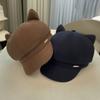 New Beret Women's Face Showing Small Octagonal Hat Retro British Style Newsboy Hat Painter Hat Cute Ears Painter Hat