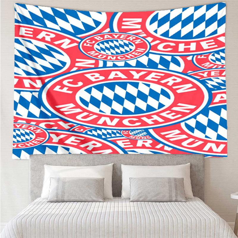 1PC Munich FC Crest Printed Tapestry Room Decoration Wall Hanging for Living Room Bedroom, dormitory, Birthday and Christmas gifts