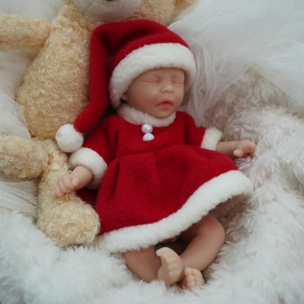 6-Inch Palm Solid Silicone Rebirth Baby Simulation Doll Maddie Dressup Birth Children's Toy Gift
