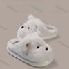 Fashion Women's Bows Cartoon Cotton Slippers Female Autumn Winter New Indoor Home Warm Thick Bottom Warm Plush Anti-slip Cotton Slippers