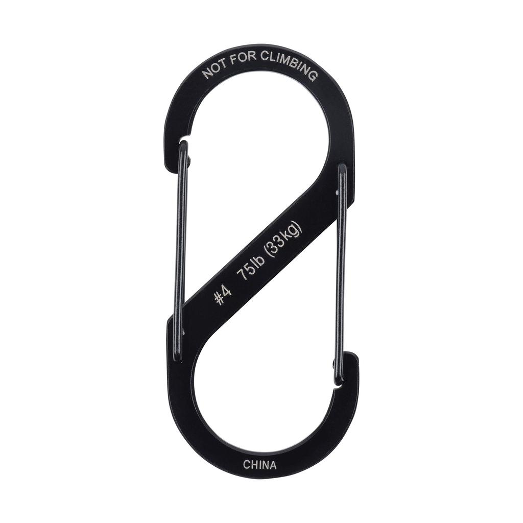 NITEIZE Sbiner Stainless Steel Carabiner #4 Black SB4-03-01 (Japanese Genuine