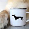Emaille-Kaffeetasse mit der Aufschrift „I Love Dackel Dog“, für Camping, Picknick, Lagerfeuer, Party, Bier, Saft, Cola, Tassen für die Reise im Freien, Kakao, Wasserbecher