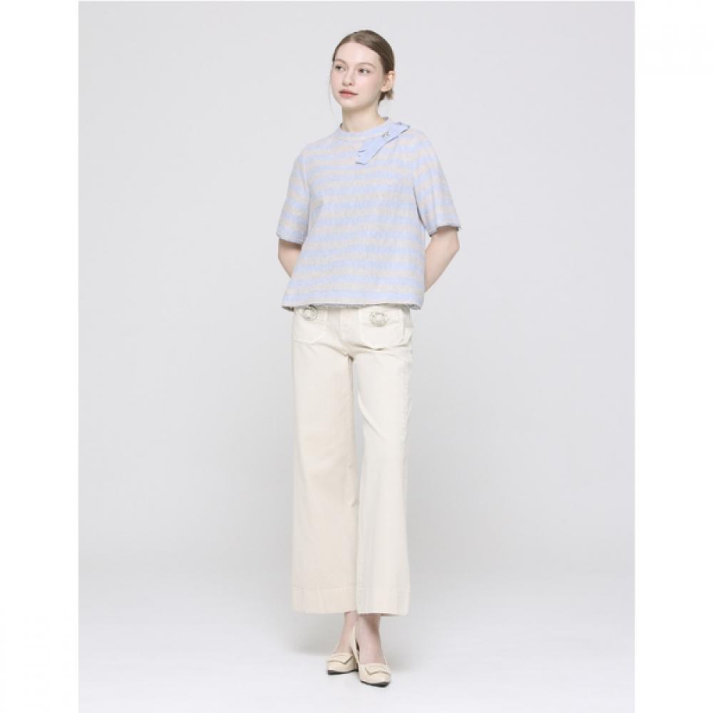 Son Jung Wan Women Jewelry Buckle Pocket Denim Pants Zjl6262152
