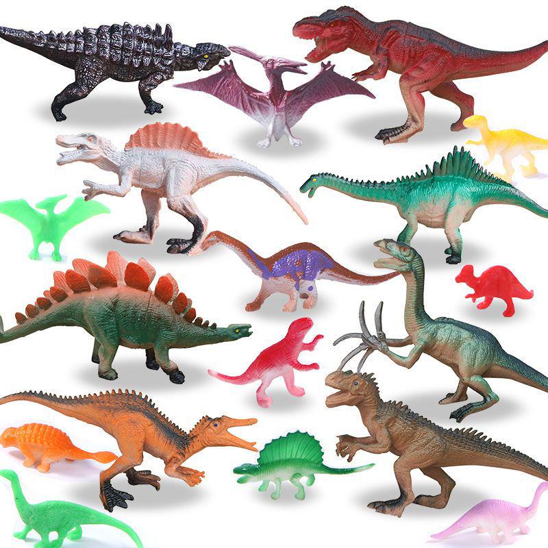 Soft Rubber Dinosaur Toy Set for Kids - Small Dinosaur Models for Boys & Girls