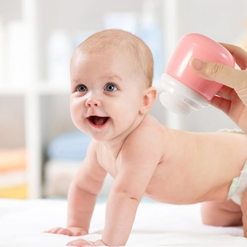 WATIIFUFU 2-Piece Baby Powder Bottle with Bear Design, Lightweight and Portable, Powder Container