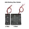 2pcs/5pcs 1.5V Slot AAA Battery Case Battery Box AAA Battery Holder With Leads Wire With 2 4 Slots AAA 3A 6v 2x1.5v 4x1.5v