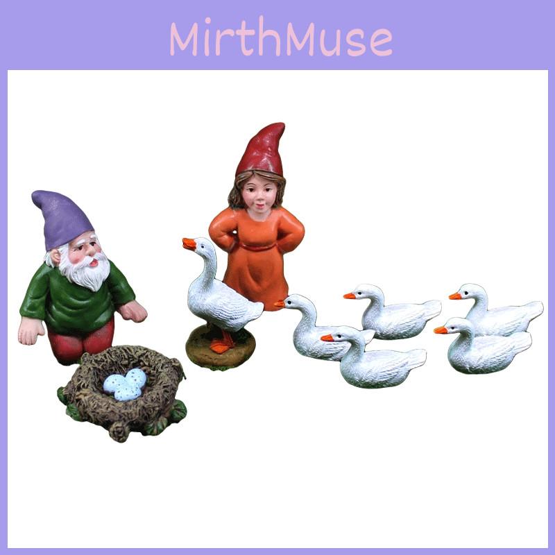 Dwarves Resin Model Simulated Duck Tabletop Figurine Micro Landscape Ornament