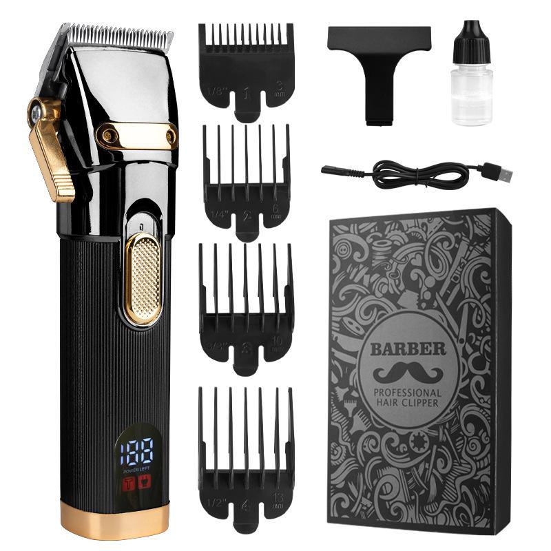 Professional Electric Hair Clipper with LCD Display and Adjustable Blade Razor